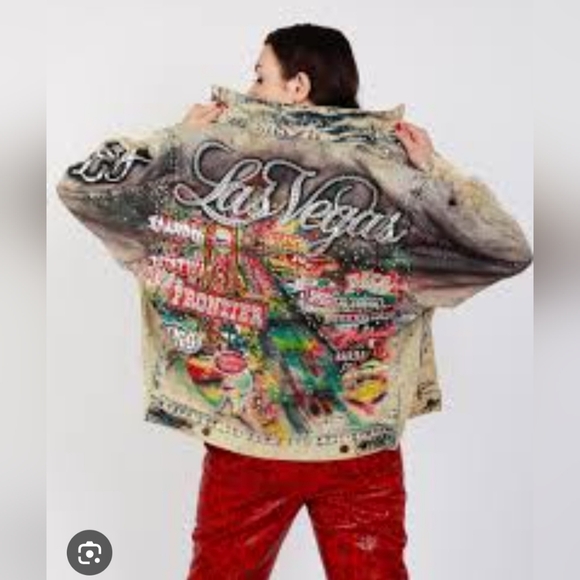 The Tony Alamo Other - Las Vegas Graphic Denim Jacket